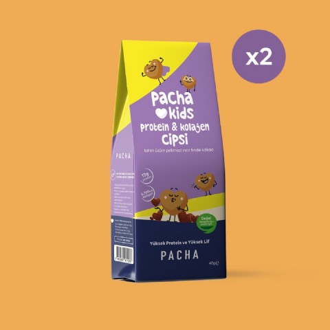 PACHA Kids | �ocuklar i癟in Protein & Kolajen Cipsi | 2'li Paket